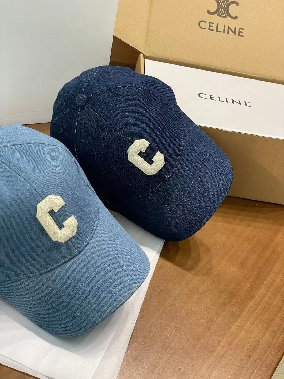 셀린느 C자형 데님 캡 상세 이미지 2