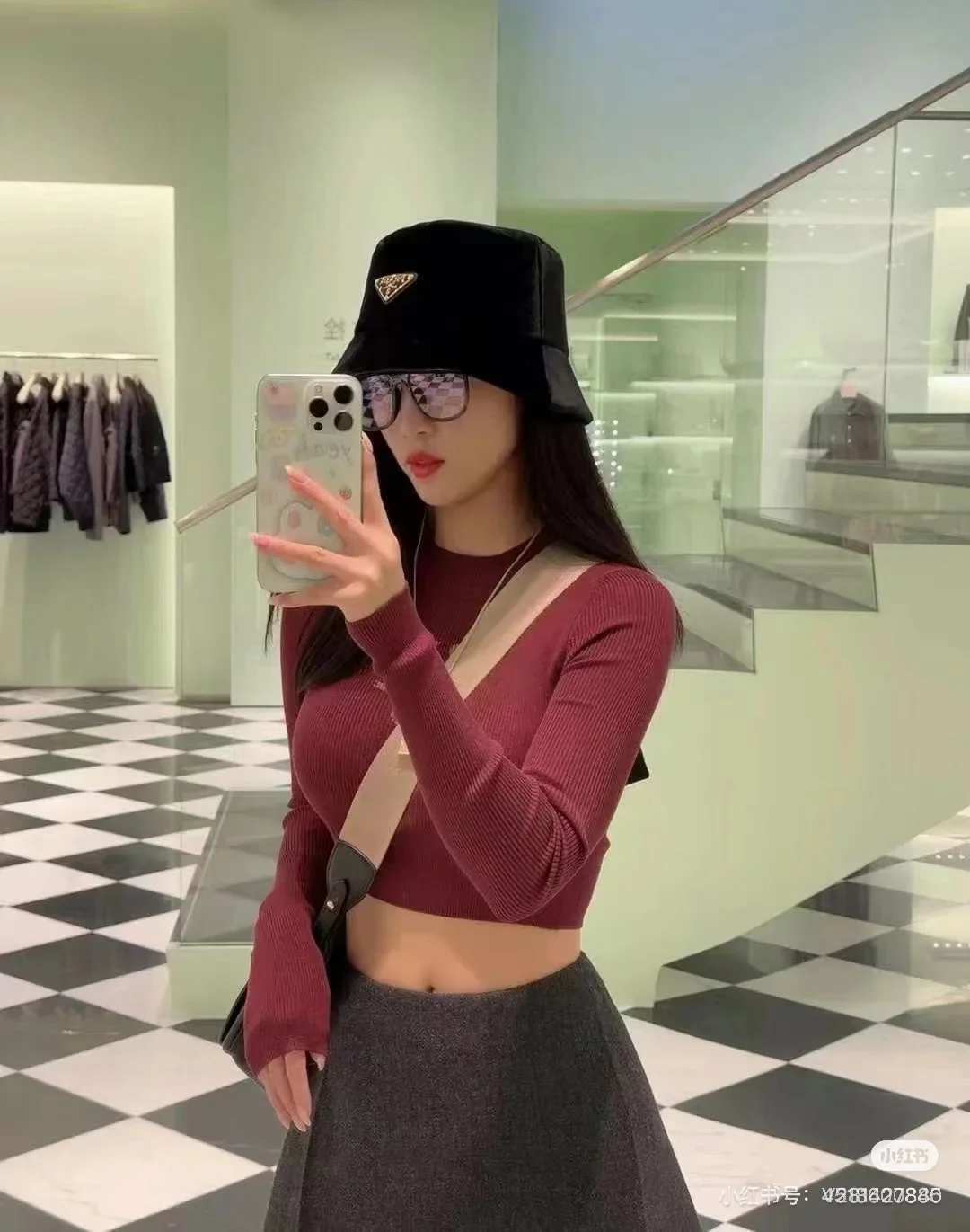프라다 벨벳 야구모자 상세 이미지 1