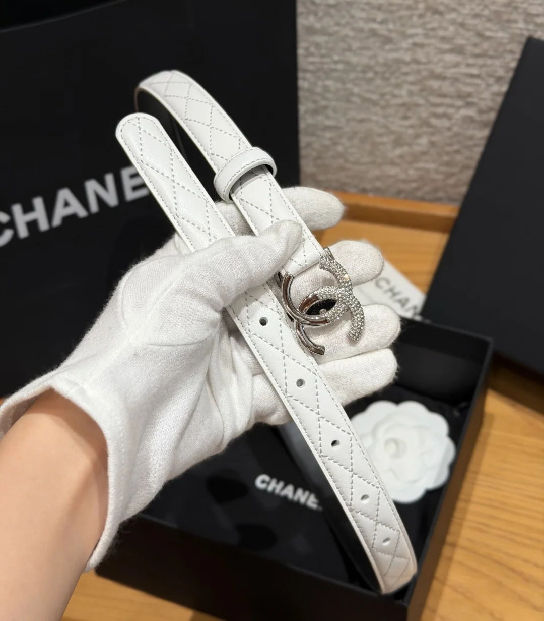샤넬 퀼팅 램스킨 20mm 벨트 상세 이미지 8