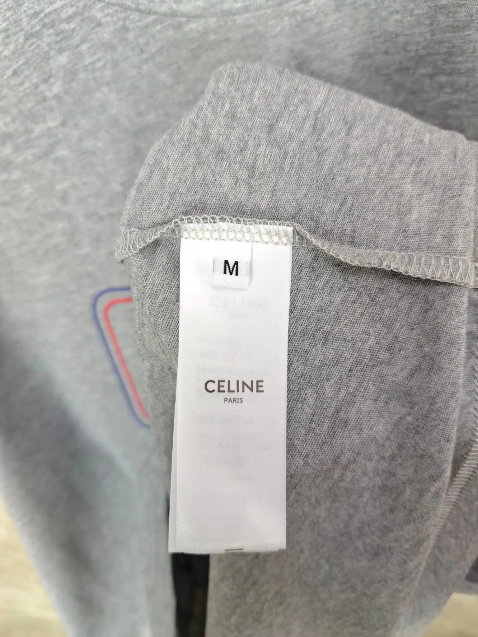 셀린느 로고 프린트 루즈핏 크루넥 반팔 셔츠 P140 상세 이미지 6