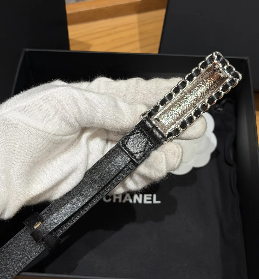 샤넬 퀼팅 램스킨 20mm 벨트 상세 이미지 4