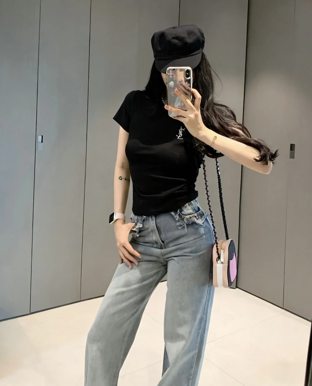 생로랑 여성 반팔 티셔츠 3 종 세트 상세 이미지 8