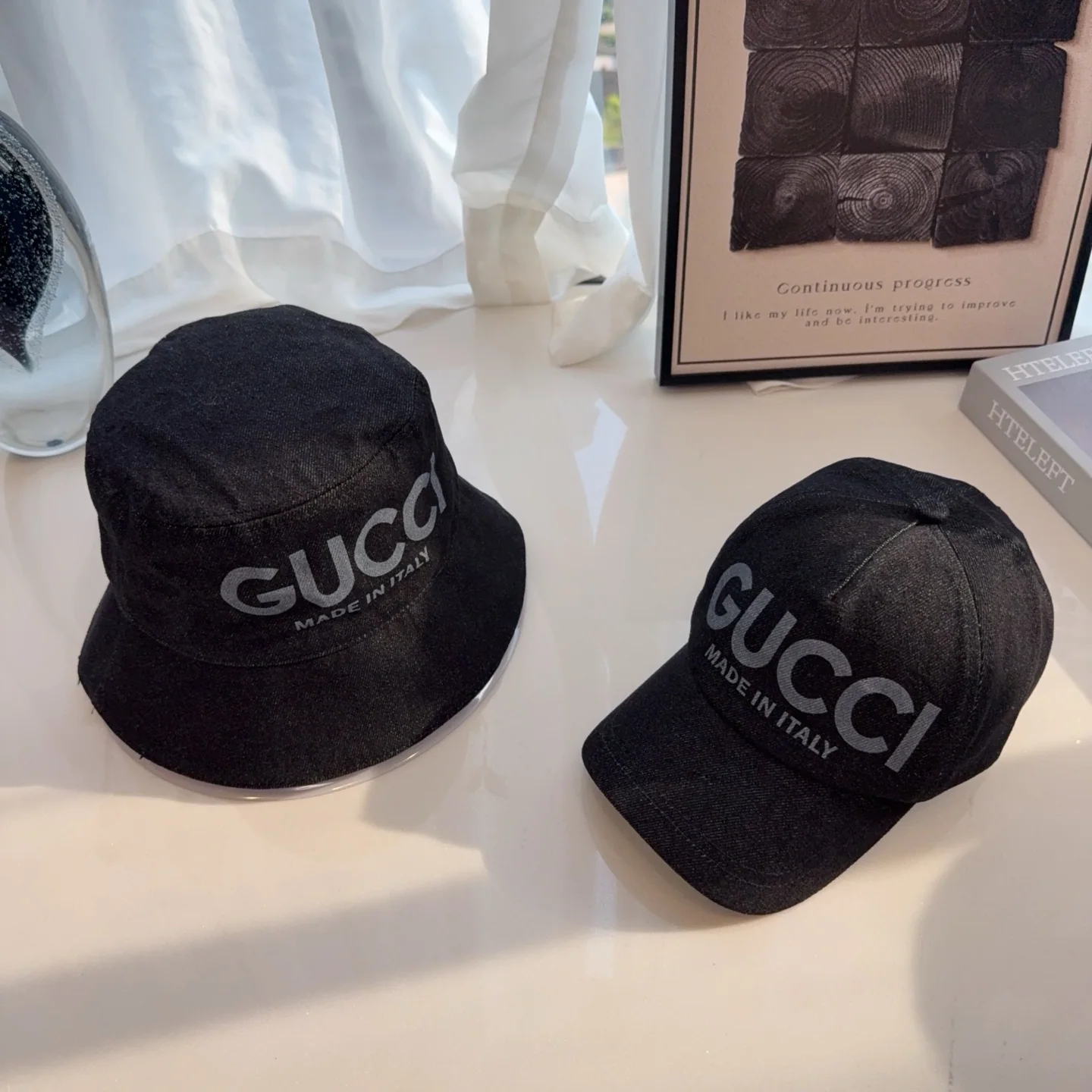 구찌 데님 버킷 모자 상세 이미지 9