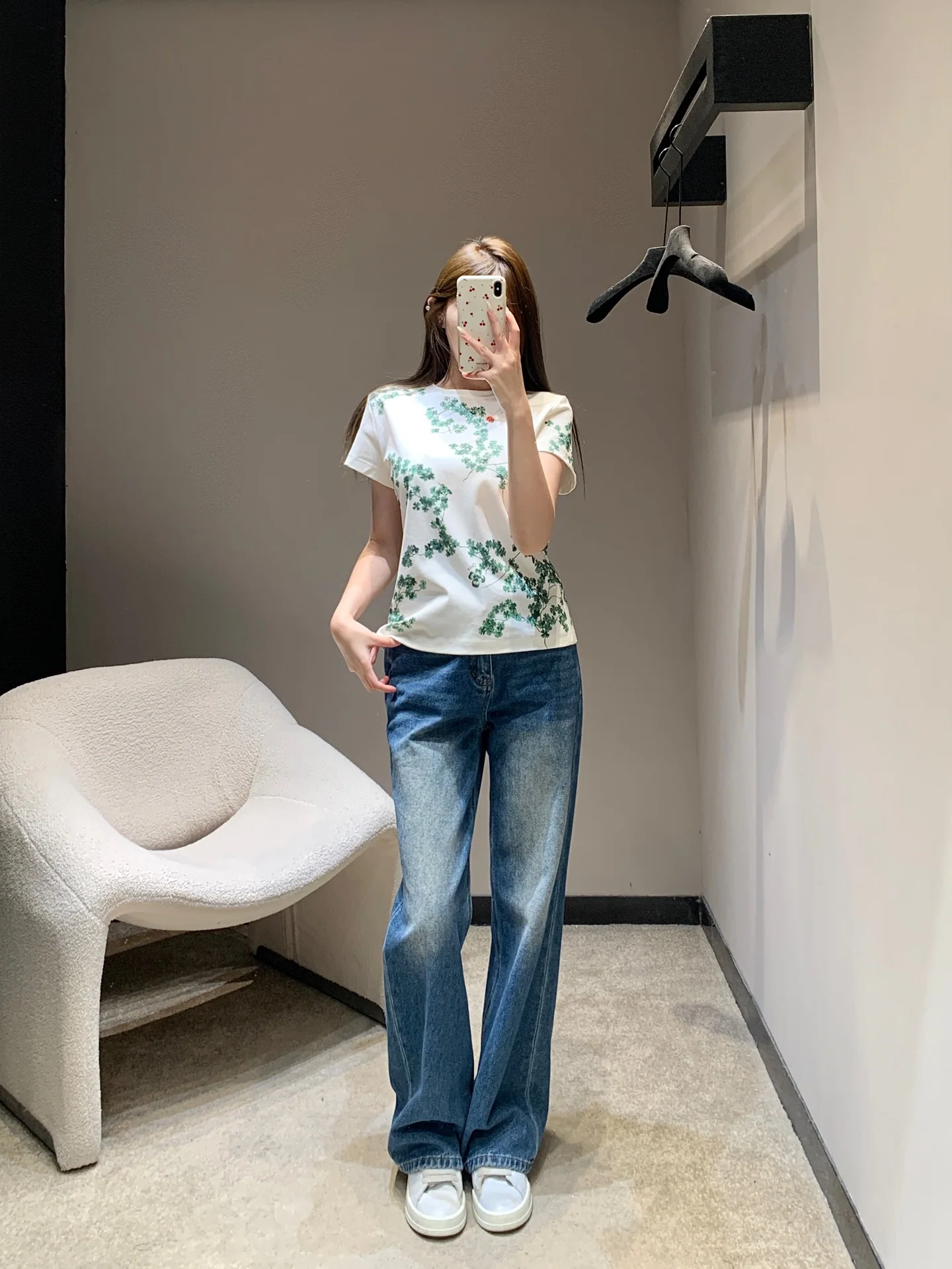 디올 꽃무늬 크루넥 코튼 반팔 티셔츠 26 SS 상세 이미지 4