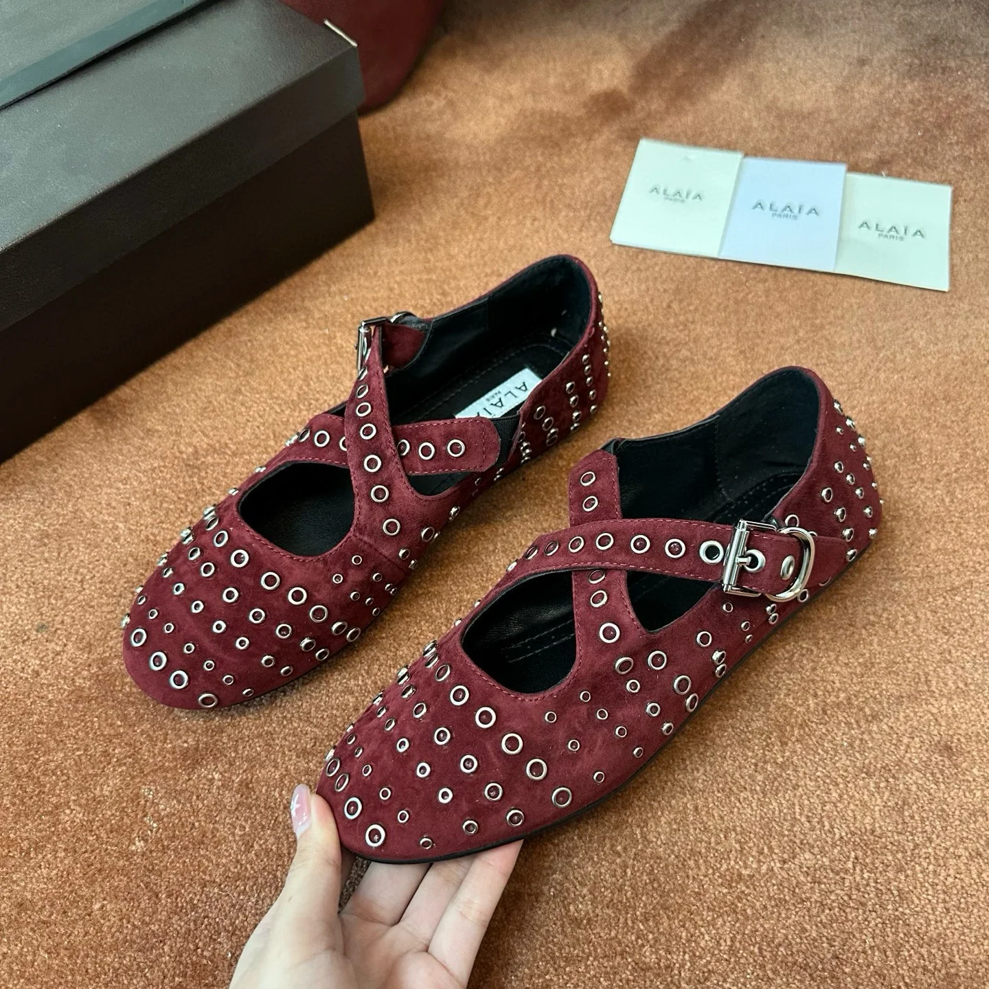 알라이아 짜임 발레 슈즈 상세 이미지 2
