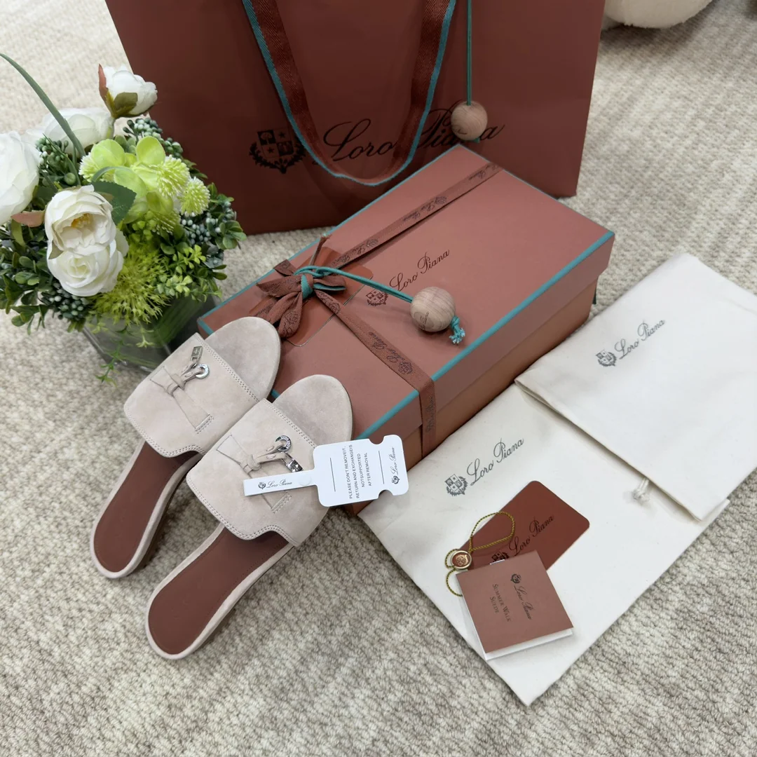 로로피아나 스웨이드 키드스킨 샌들 상세 이미지 2
