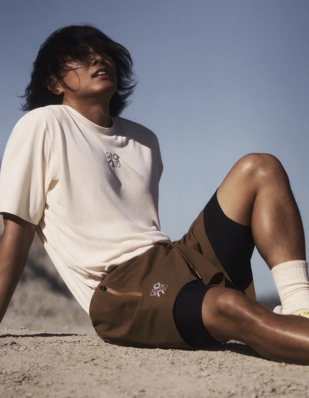 로에베 특수 열접착 페이크 투피스 스포츠 요가 반바지 상세 이미지 1