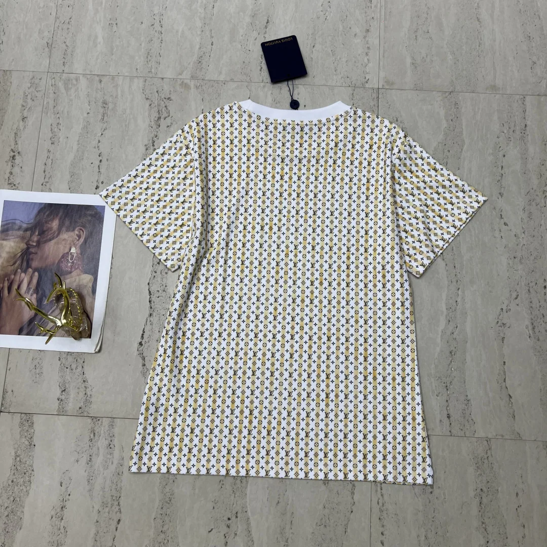 루이비통 여성 라운드넥 코튼 반팔 티셔츠 상세 이미지 8