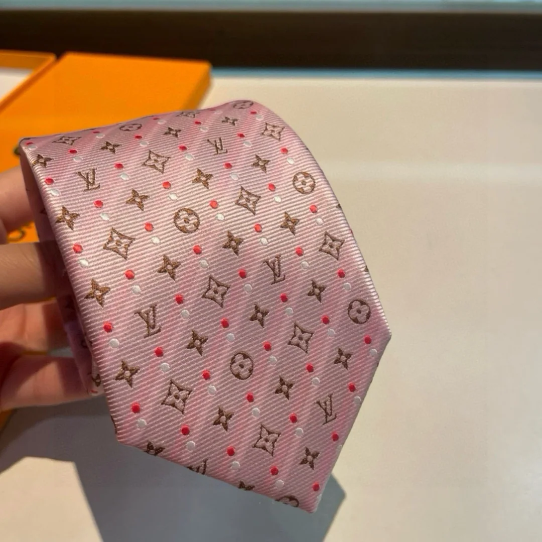 루이비통 다미에 자카드 실크 넥타이 상세 이미지 6