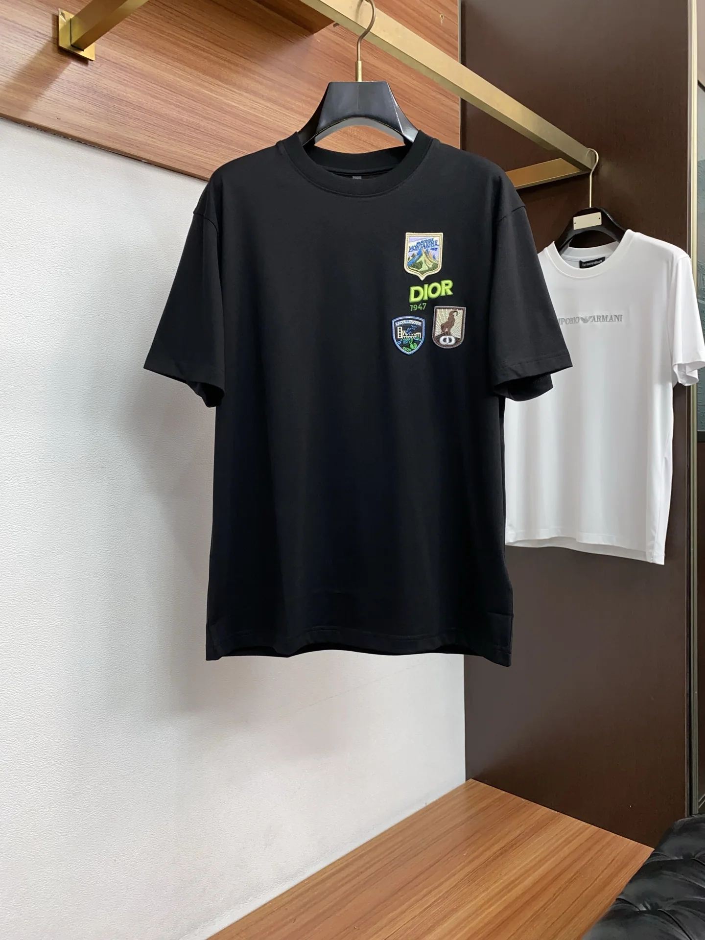 디올 머서라이즈드 코튼 남성 반팔 티셔츠 26 SS 상세 이미지 1