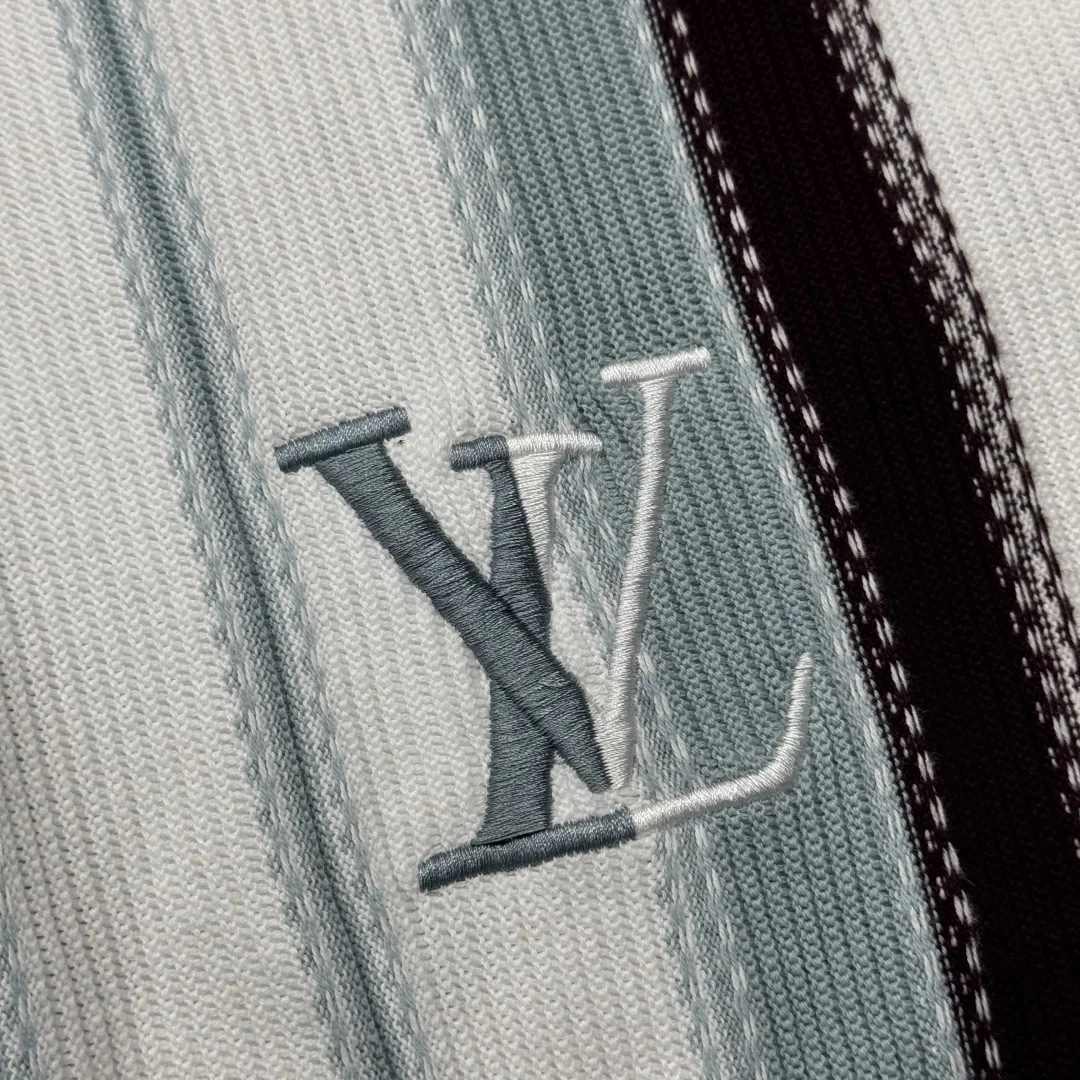 루이비통 LV 스트라이프 크로쉐 면 반바지 상세 이미지 7