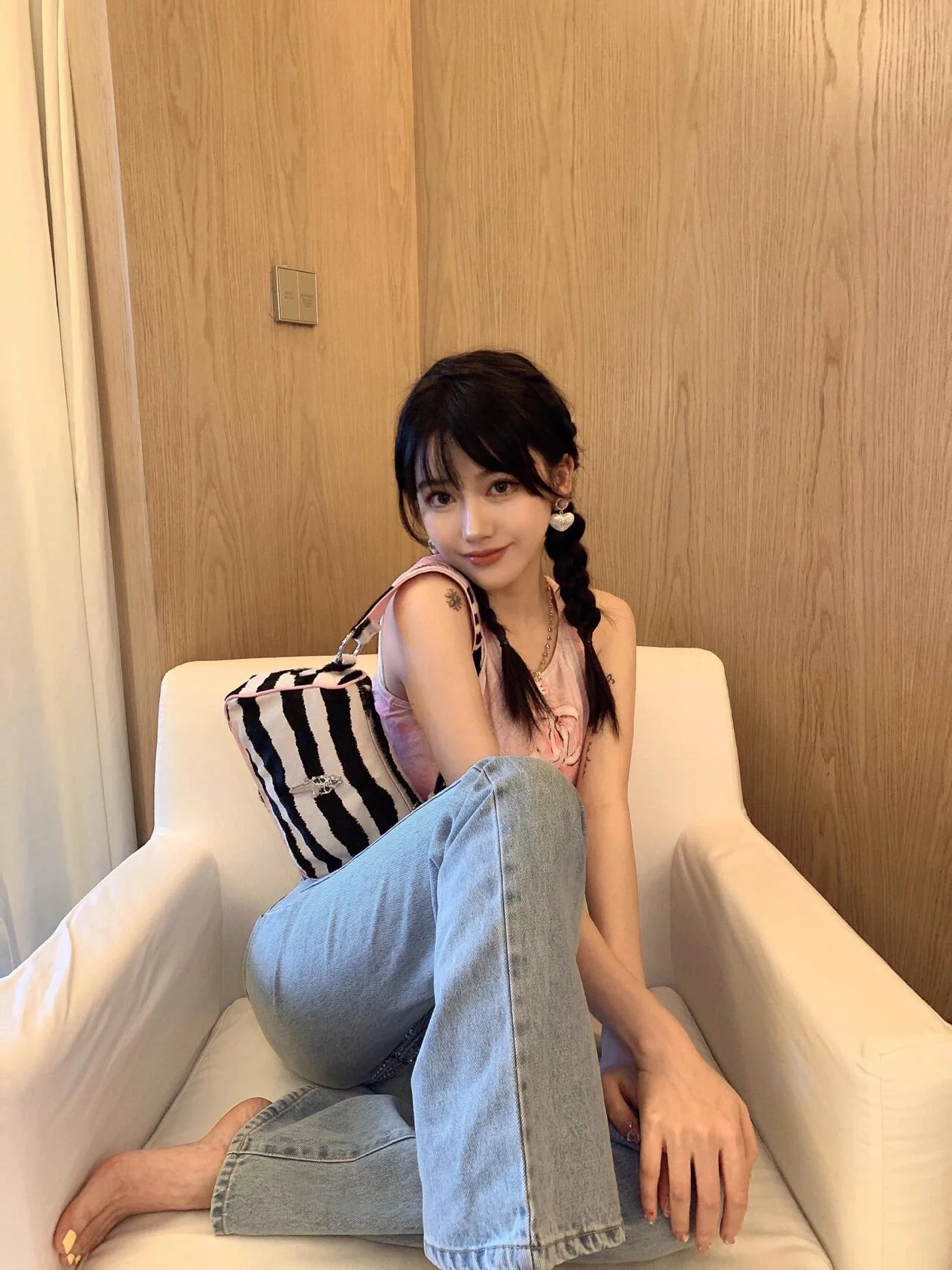 크롬하츠 빅소드 핑크 제브라 호스헤어 가방 상세 이미지 22