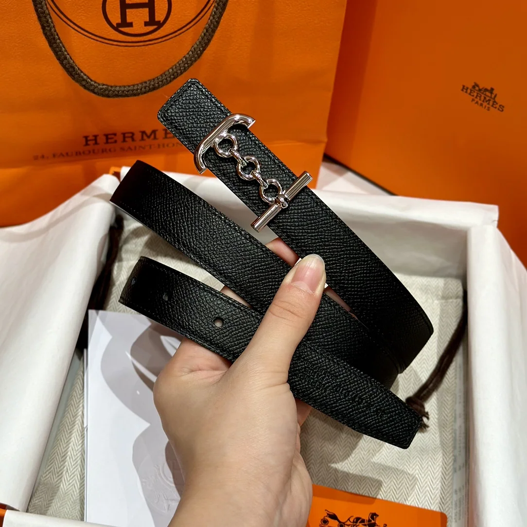 에르메스 H 버클 스위프트 가죽 양면 벨트 상세 이미지 3