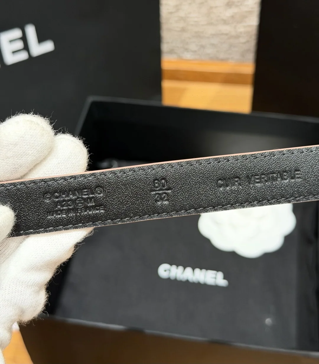 샤넬 퀼팅 램스킨 20mm 벨트 상세 이미지 5