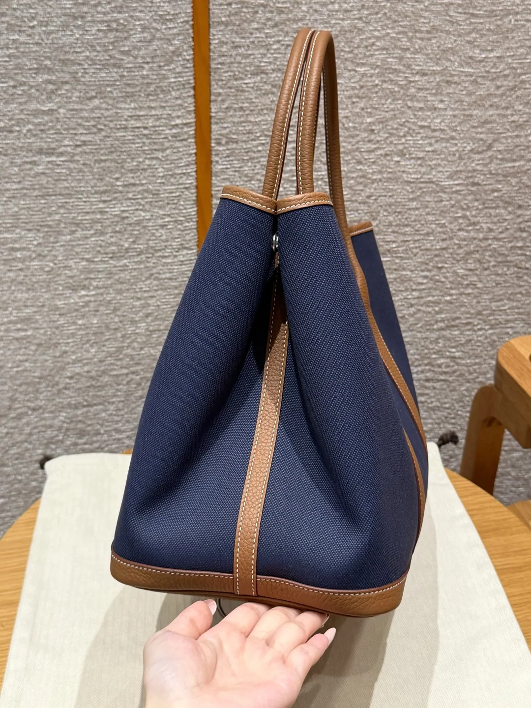 에르메스 가든파티 30 cm 캔버스 가방 상세 이미지 4