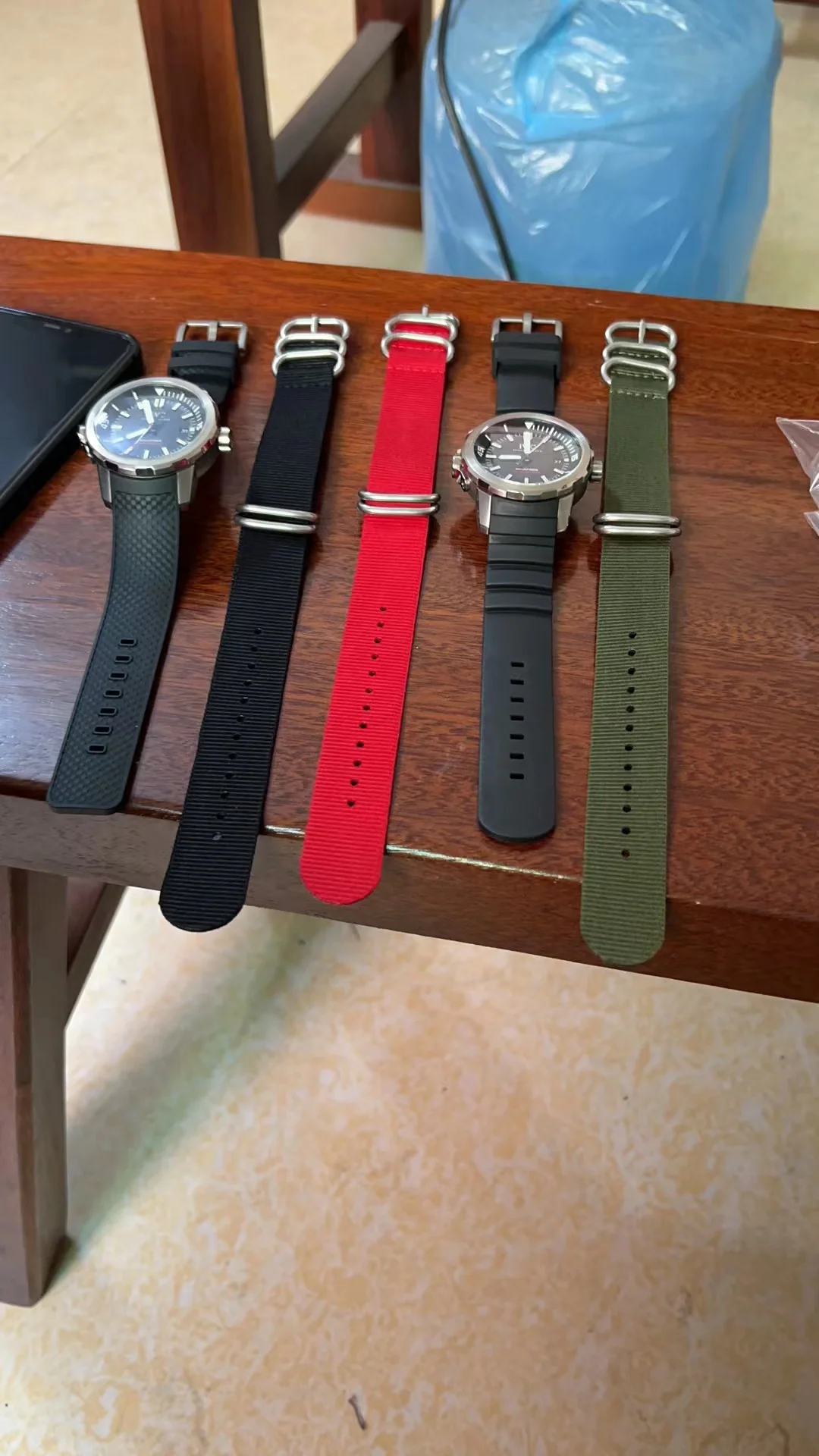 IWC 아쿠아타이머 티타늄 남성 시계 42497