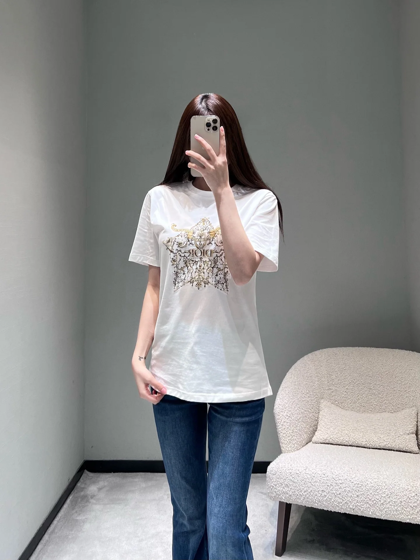 디올 스타버스트 라인스톤 반팔 티셔츠 26 SS 상세 이미지 1