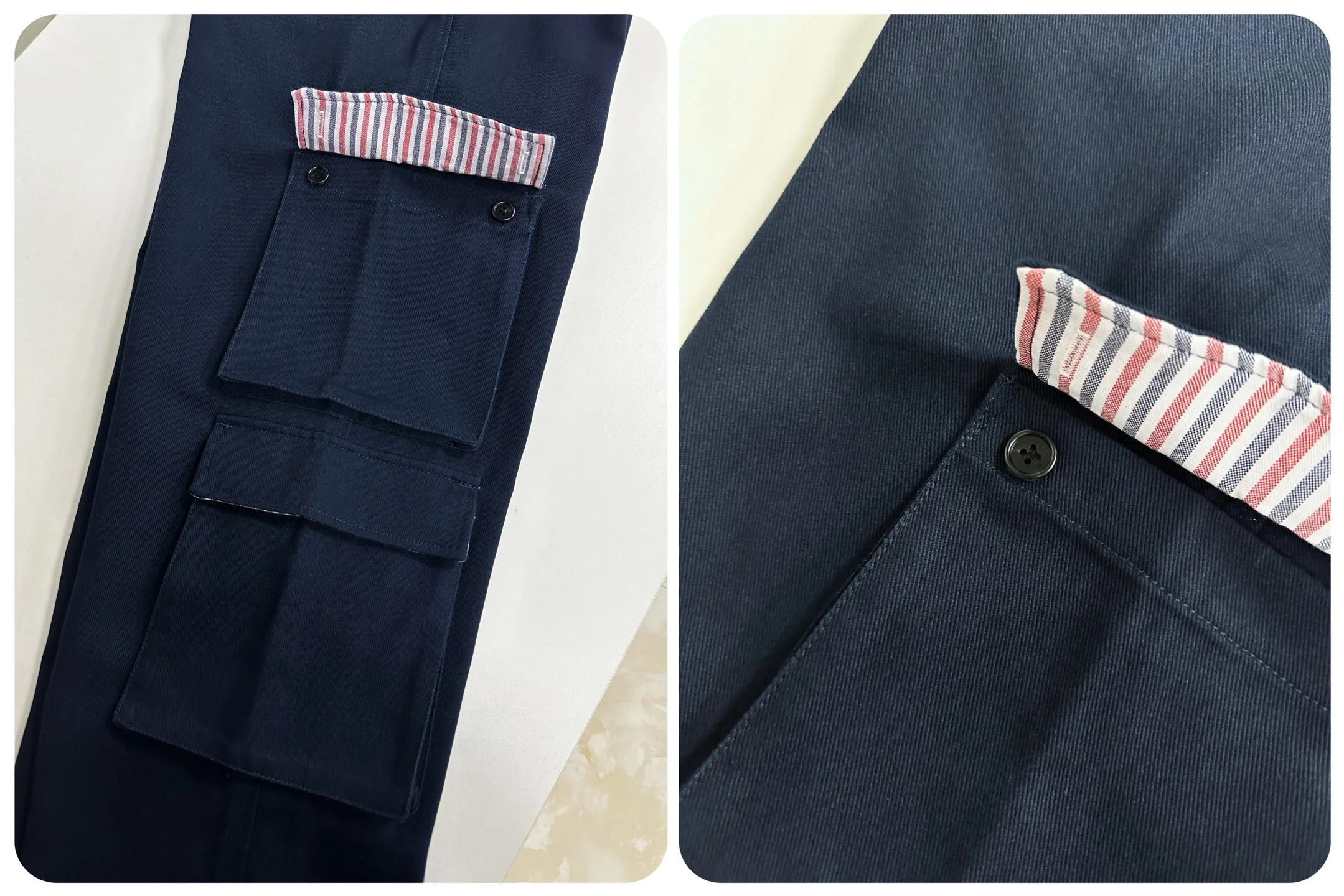톰브라운 와이드 카고 워싱 남성 바지 레플리카 46718 Thom Browne 상세 이미지 9