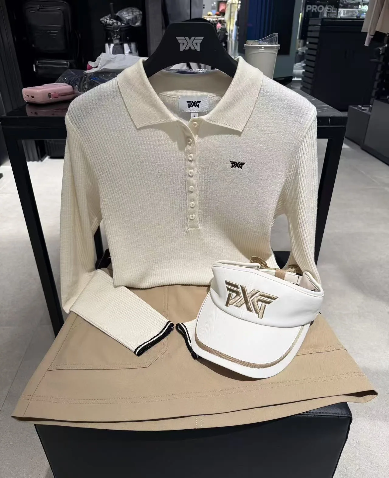 PXG 여성 니트 긴소매 탑 상세 이미지 3
