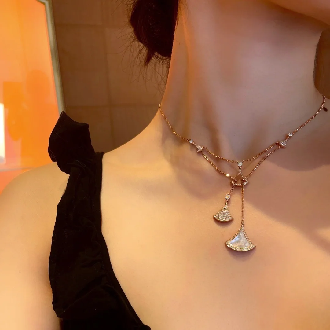 불가리 디바즈 드림 18 K 로즈 골드 더블 레이어 목걸이 상세 이미지 3