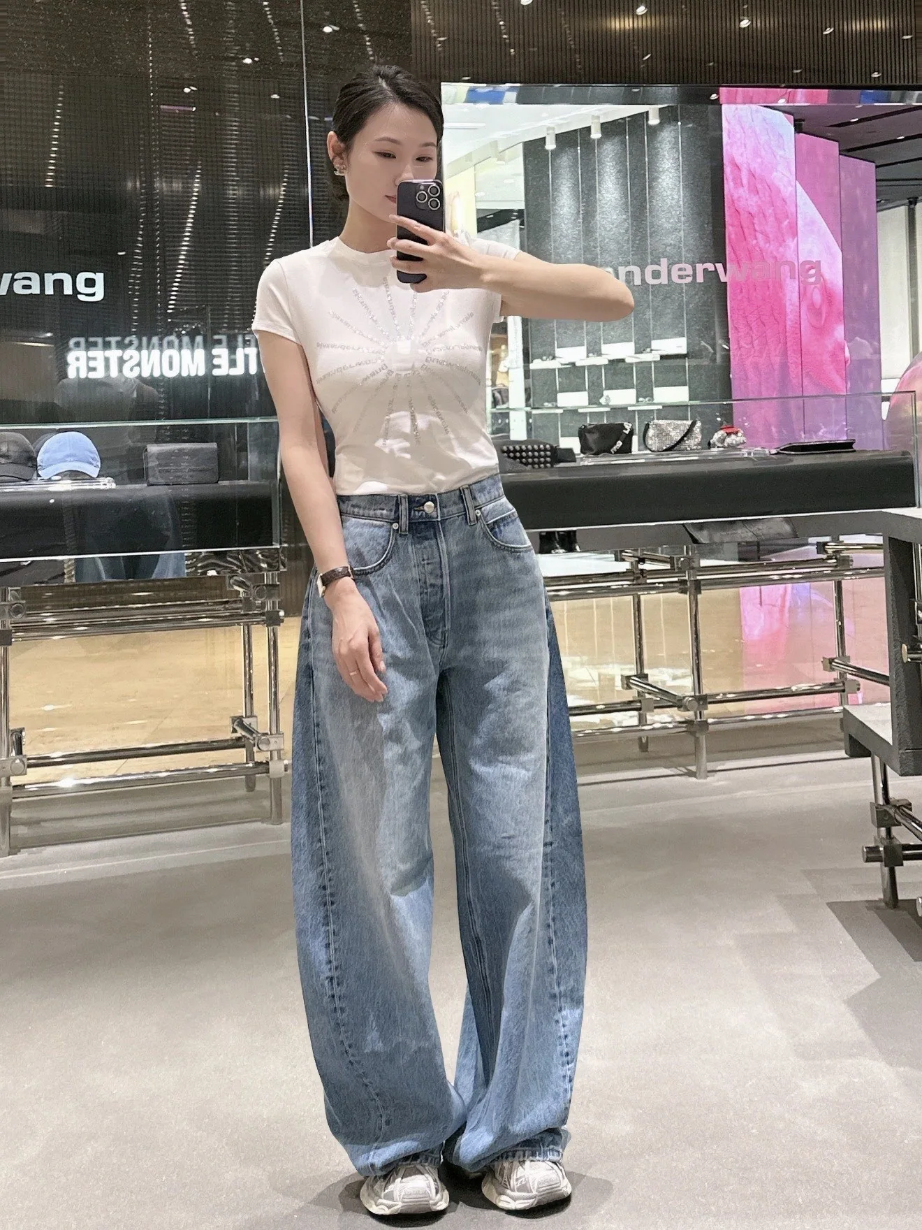 알렉산더왕 라인스톤 장식 여성 반팔 티셔츠 상세 이미지 9