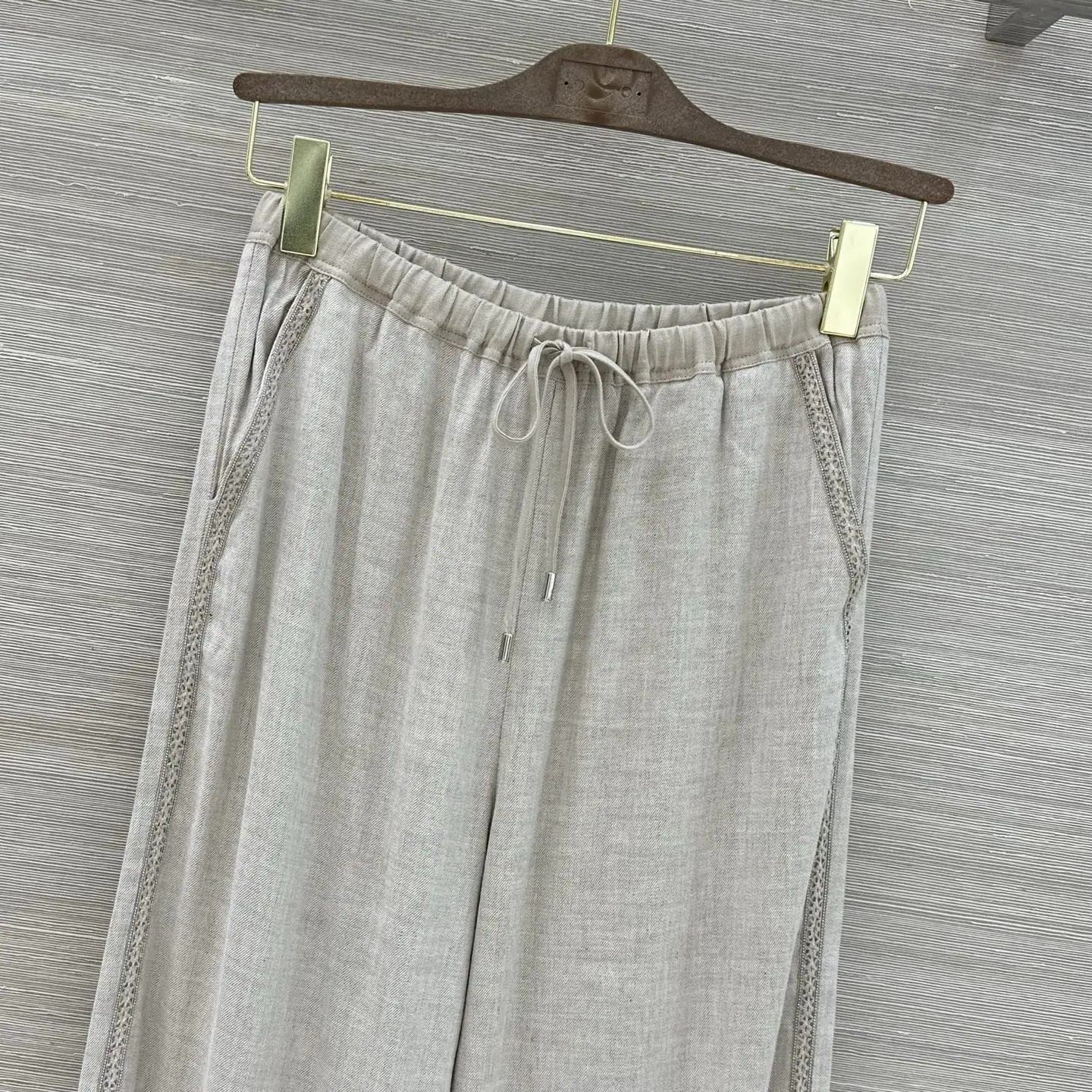 로로피아나 여성 린넨 반팔 셔츠 바지 세트 상세 이미지 2