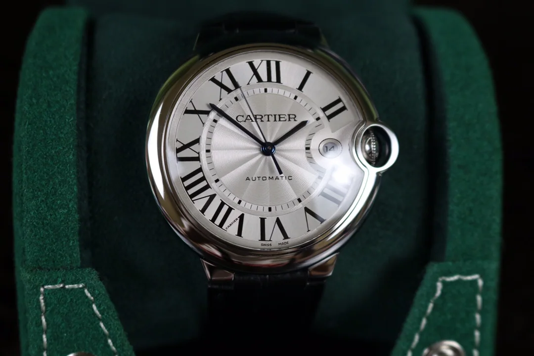 까르띠에 발롱블루 42MM2824 오토매틱 무브먼트 다이아 사파이어 글라스 블루 화이트 스틸밴드 레플리카 42540 Cartier 상세 이미지 3