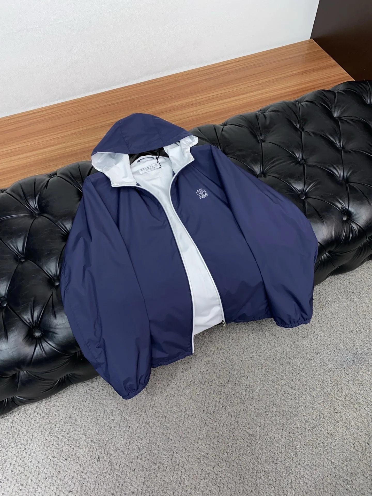 브루넬로쿠치넬리 슬림핏 후드집업 자켓 남성 상세 이미지 6