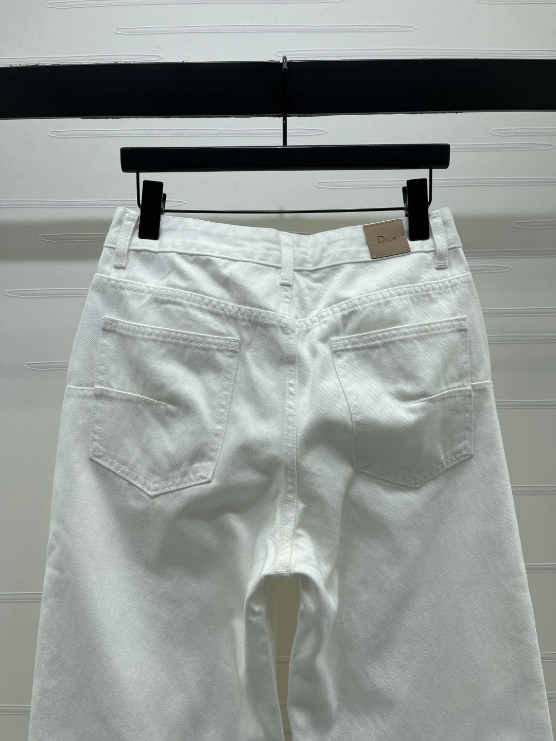 디올 컬러 블록 스트레이트 레그 코튼 데님 바지 상세 이미지 7