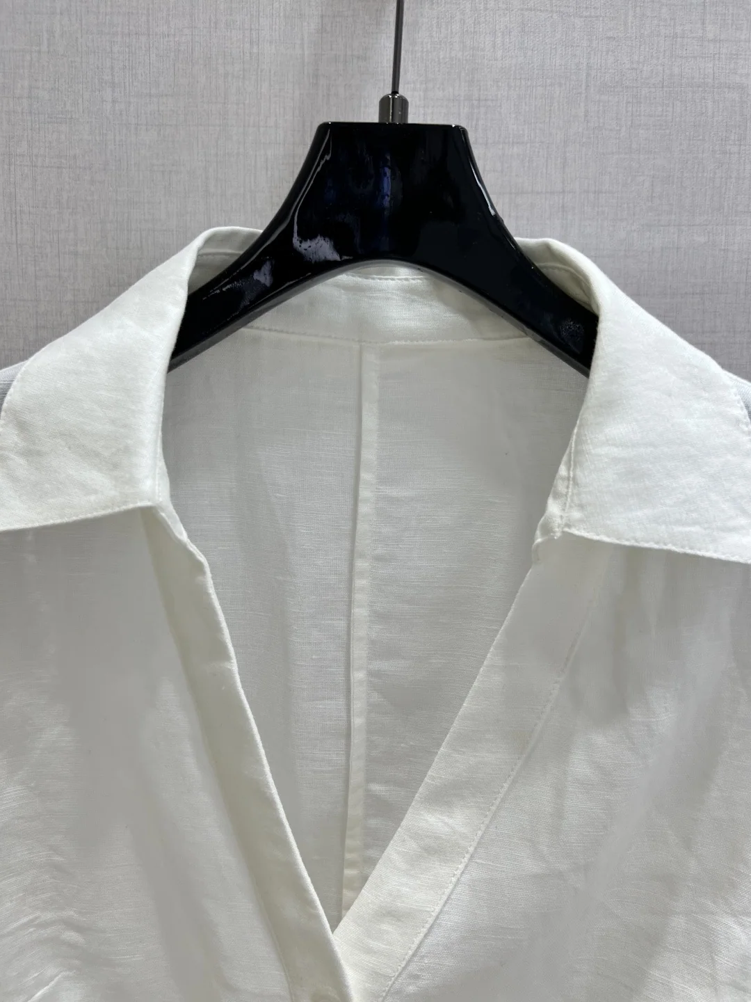 디올 카라 반소매 여성 셔츠 상세 이미지 2