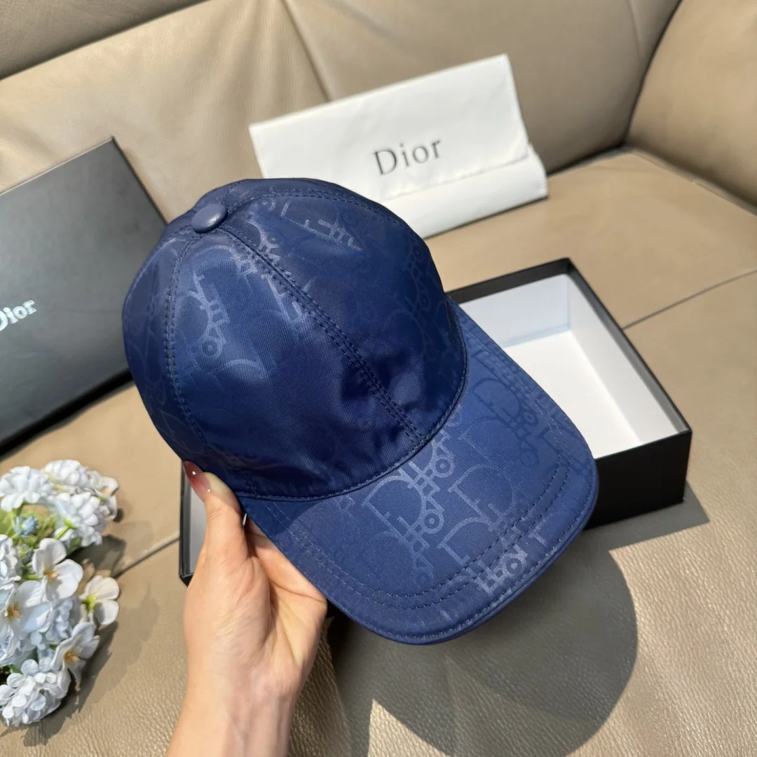 디올 오리지널 모노그램 캔버스 가죽 베이스볼 모자 상세 이미지 4
