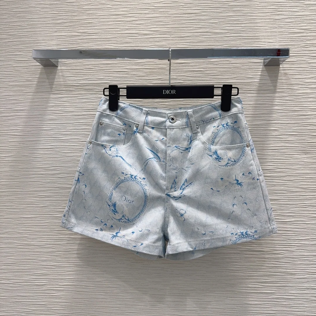 디올 프린트 반바지 여성 바지 149432