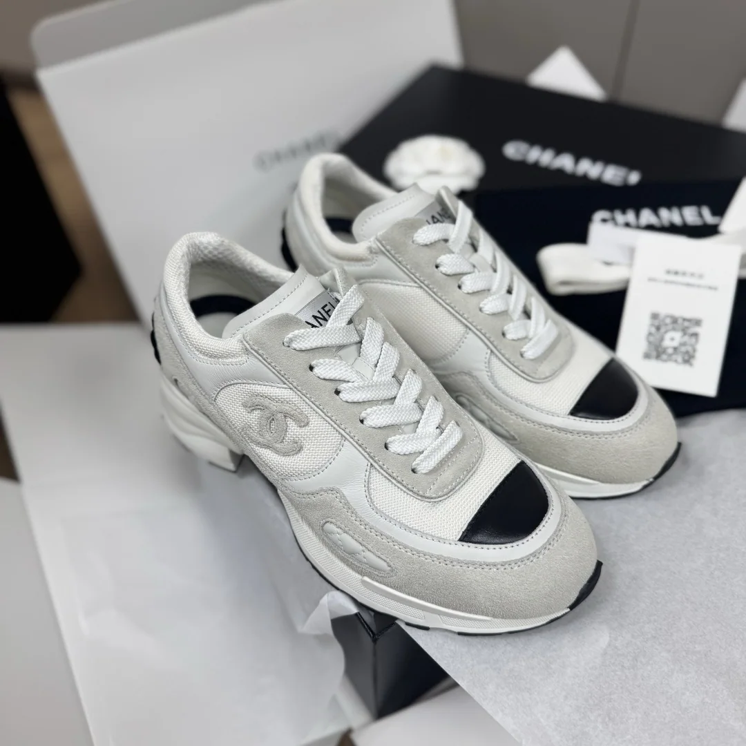 샤넬 혼합 소재 로우힐 신발 상세 이미지 2