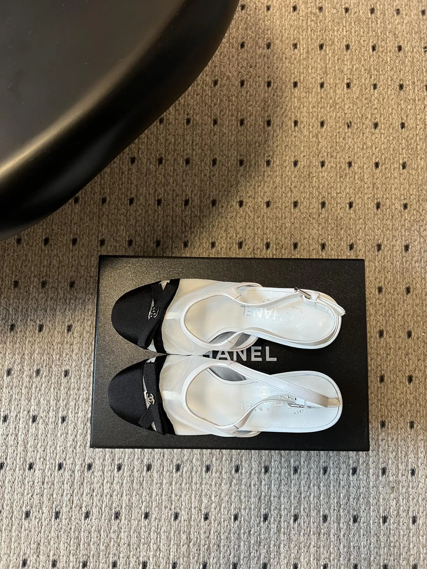 샤넬 더블 C 리본 메시 하이힐 샌들 상세 이미지 6