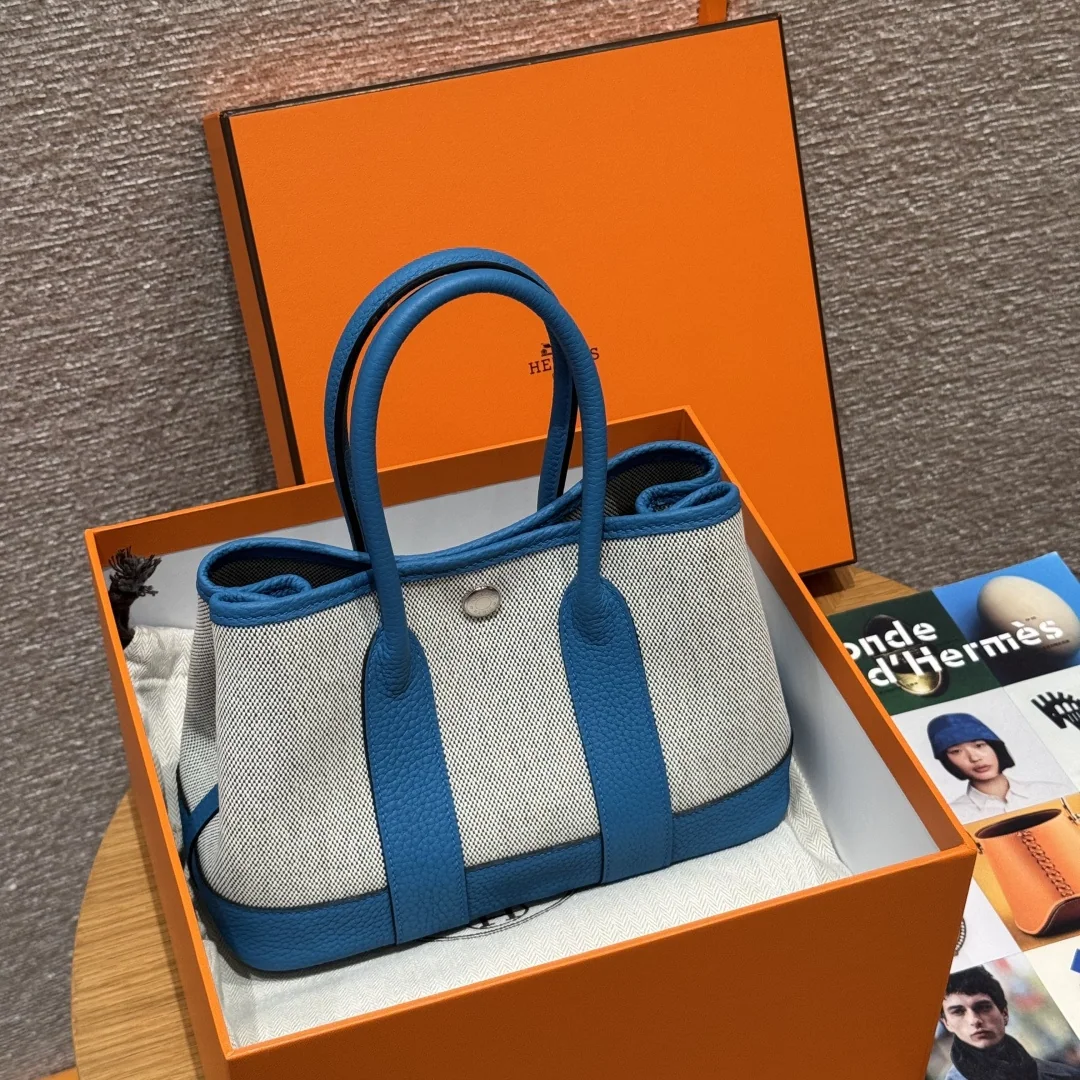 에르메스 가든파티 미니 캔버스 가방 145032
