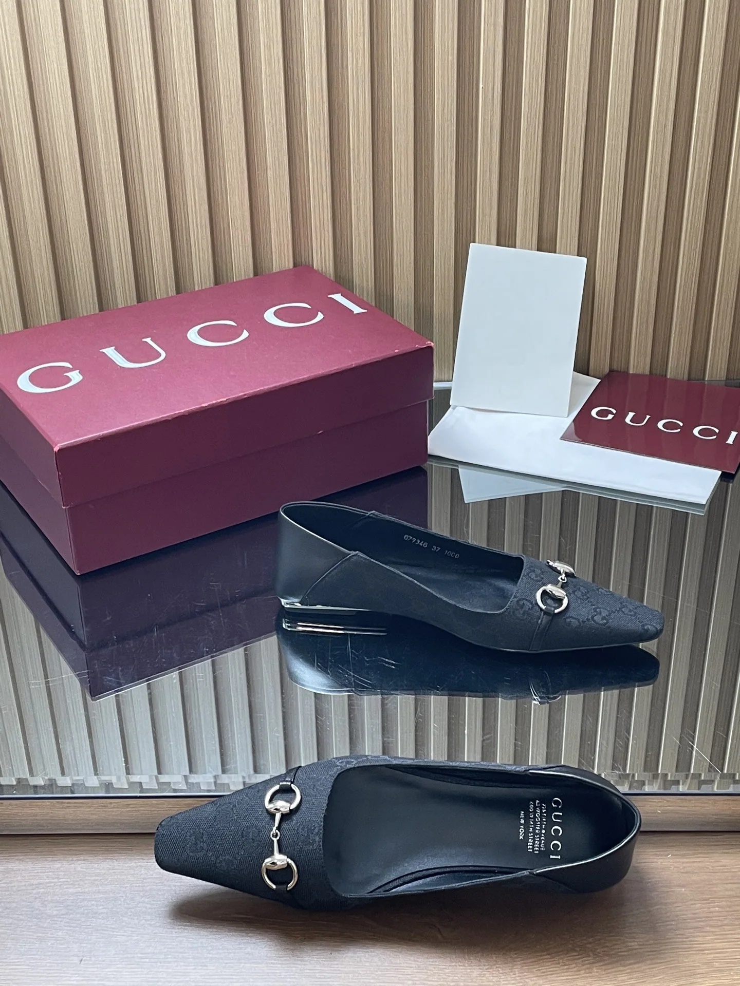 구찌 비토리아 데님 스퀘어토 힐 상세 이미지 7