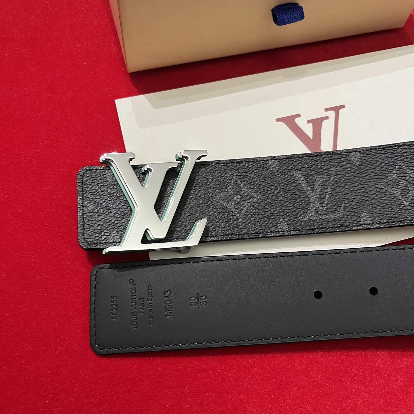 루이비통 LV 옵틱 버클 캔버스 벨트 상세 이미지 4