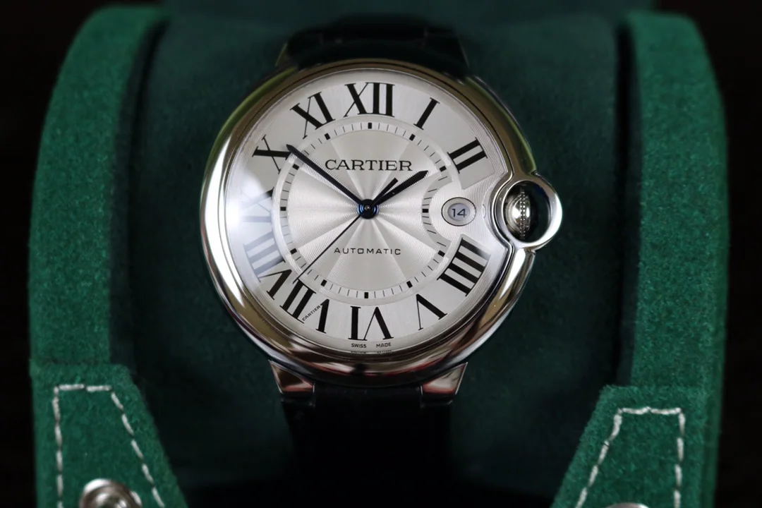 까르띠에 발롱블루 42MM2824 오토매틱 무브먼트 다이아 사파이어 글라스 블루 화이트 스틸밴드 레플리카 42540 Cartier 상세 이미지 2