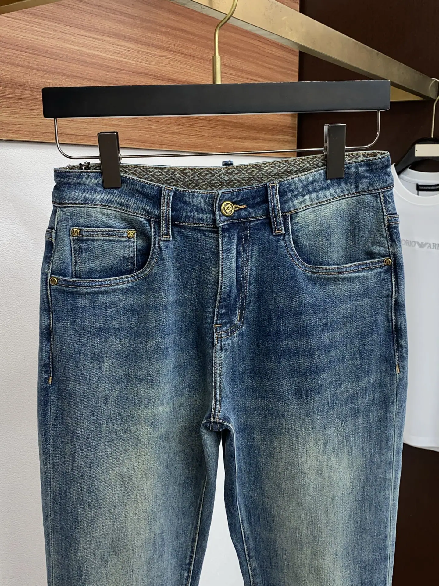 펜디 커스텀 데님 청바지 상세 이미지 3