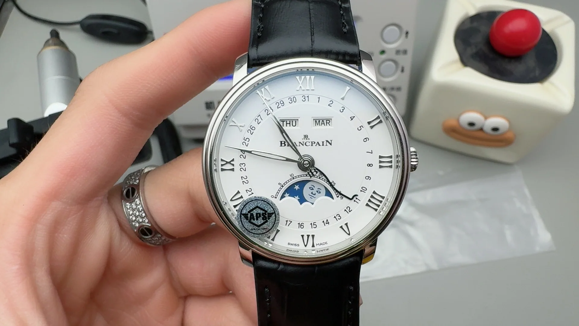 블랑팡 빌레레 6654 풀캘린더 문페이즈 APS 공장 오토매틱 남성 시계 레플리카 44854 Blancpain