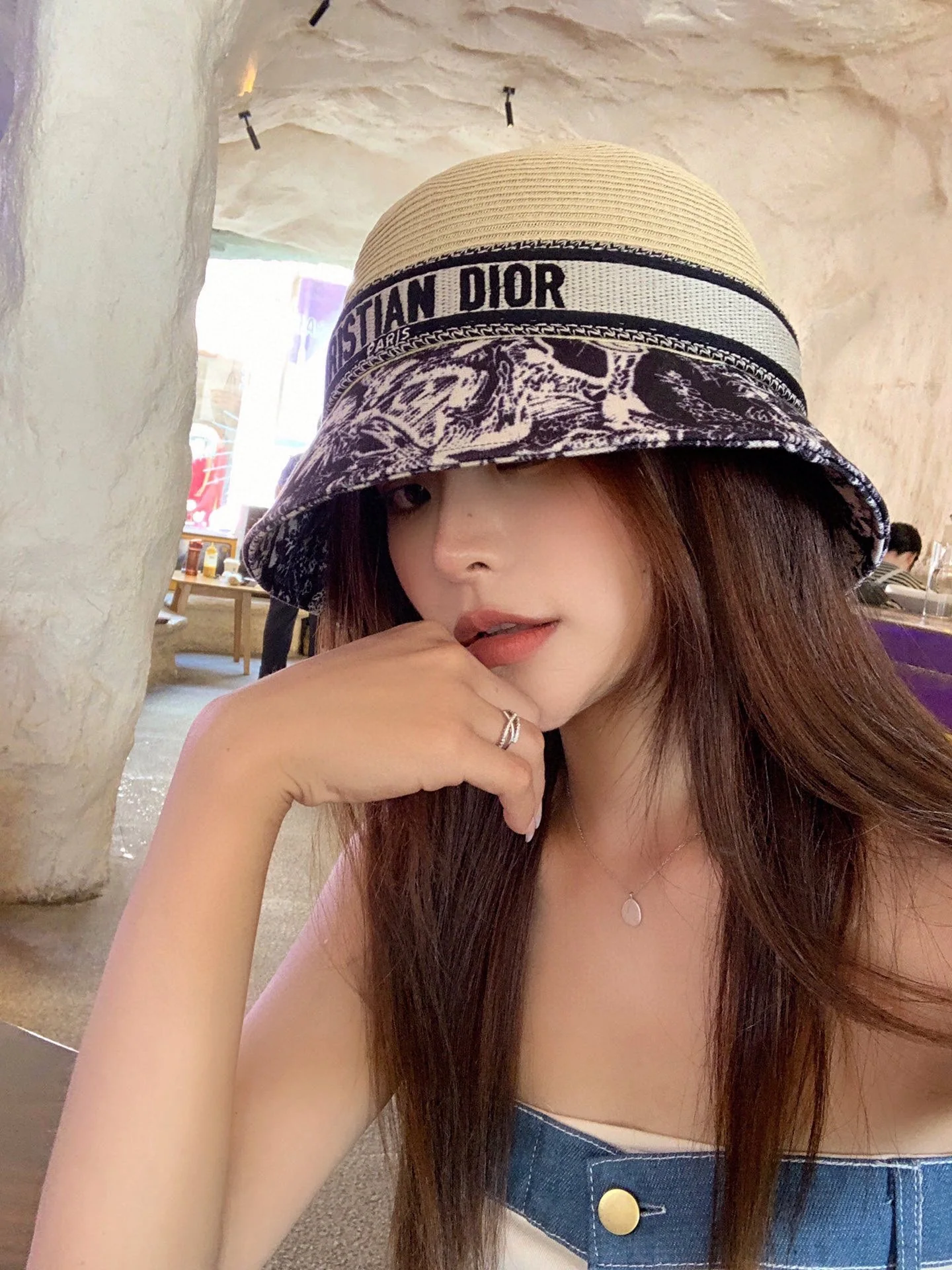 디올 패치워크 파피루스 볼 햇 모자 상세 이미지 1