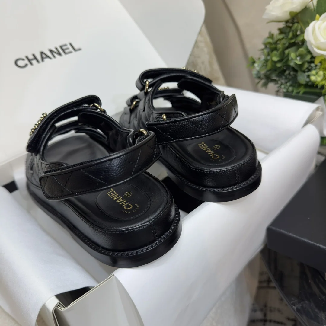 샤넬 더블 C 벨크로 체인 버클 샌들 상세 이미지 8