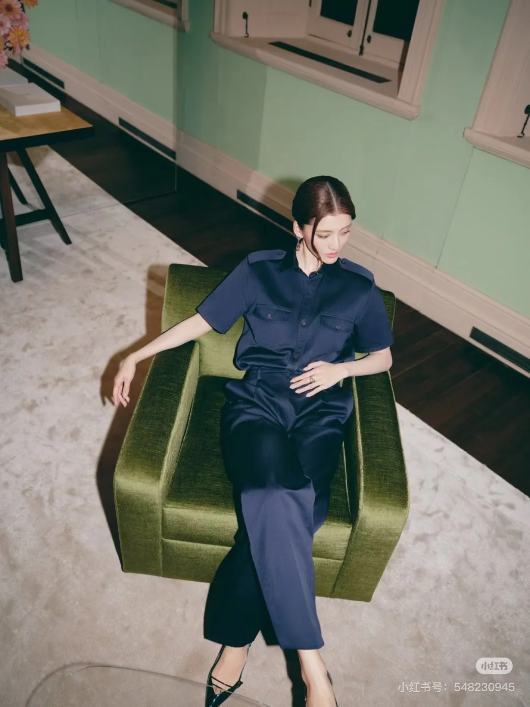 프라다 어깨장식 카라 여성 반팔 셔츠 상세 이미지 3