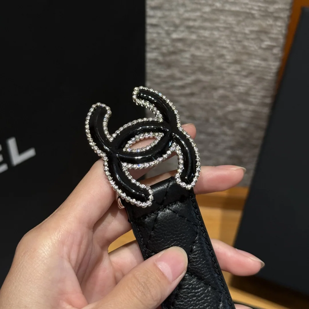 샤넬 램스킨 더블 C 메탈 로고 벨트 상세 이미지 6