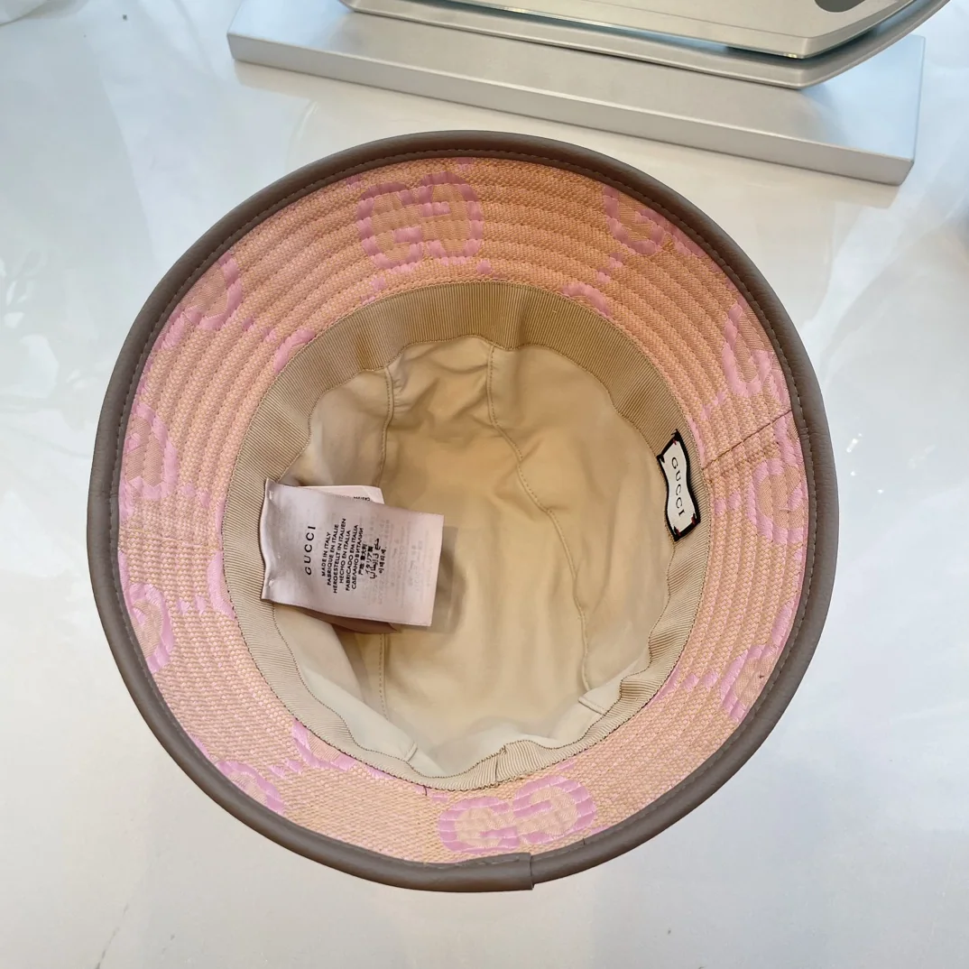 구찌 모노그램 트림 버킷 햇 모자 상세 이미지 8