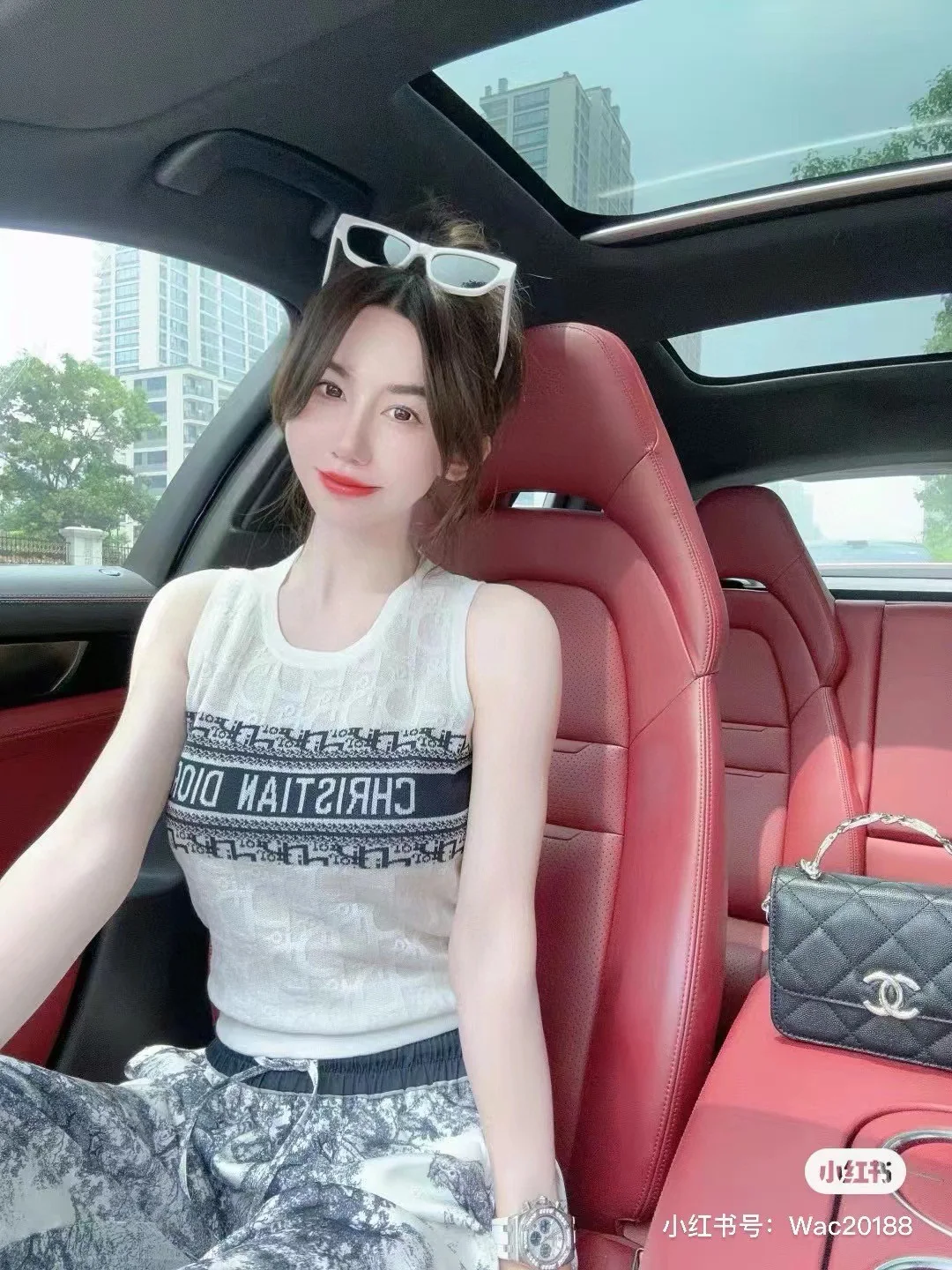 디올 컬러 블록 로고 반팔 니트 베스트 상세 이미지 1