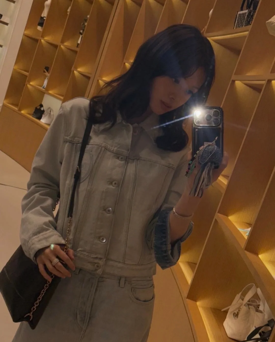 디올 로고 자수 라펠 데님 자켓 상세 이미지 9