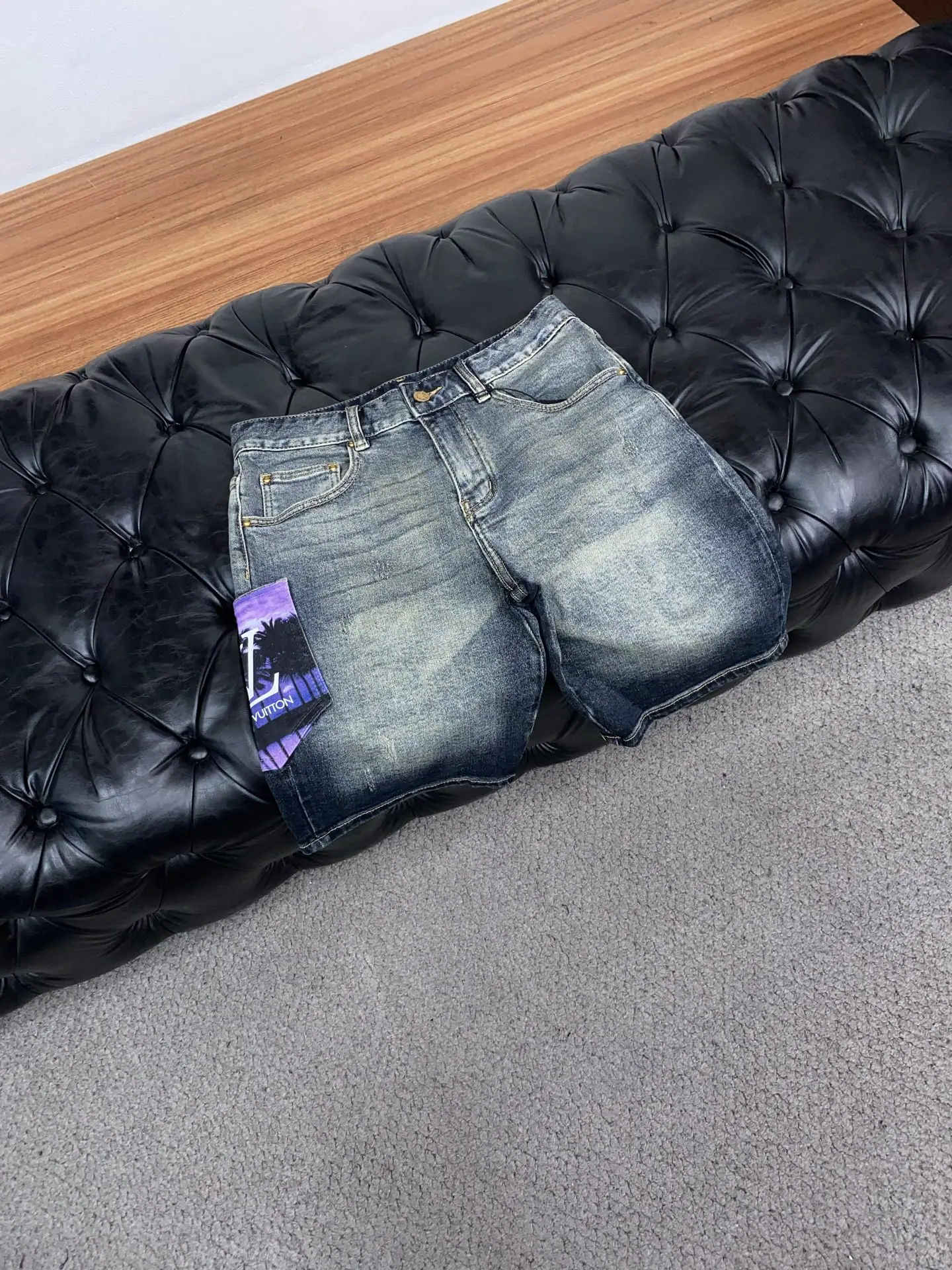 루이비통 데님 남성 반바지 상세 이미지 6