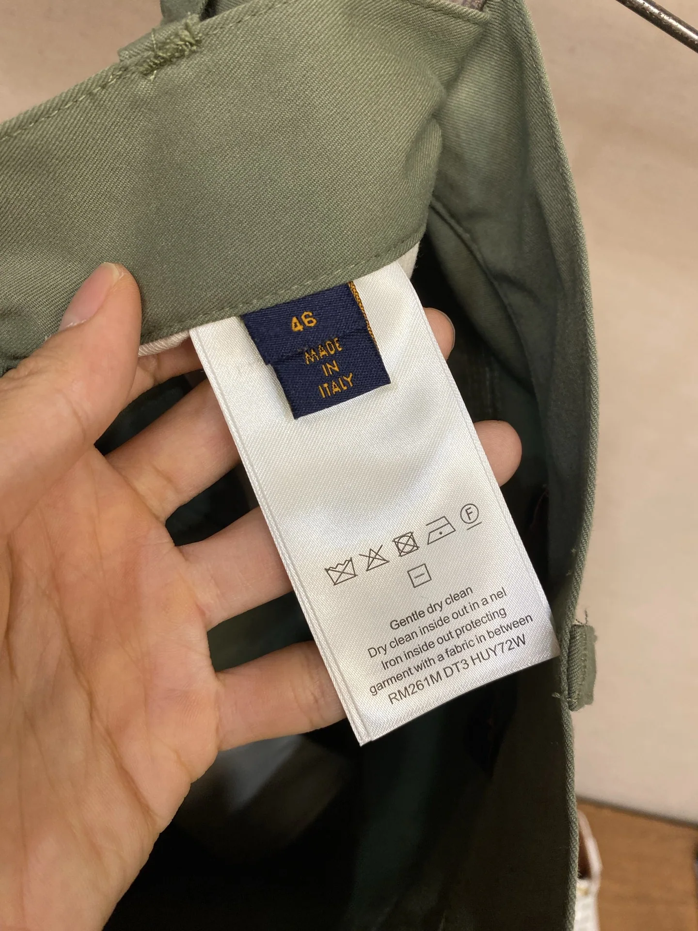 루이비통 모스 그린 코튼 카고 반바지 상세 이미지 6