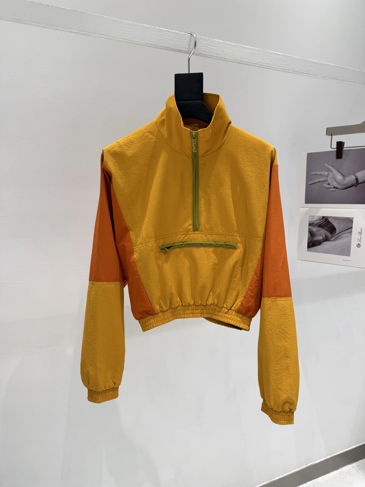 생로랑 YSL 자수 더블포켓 여성 자켓 153973